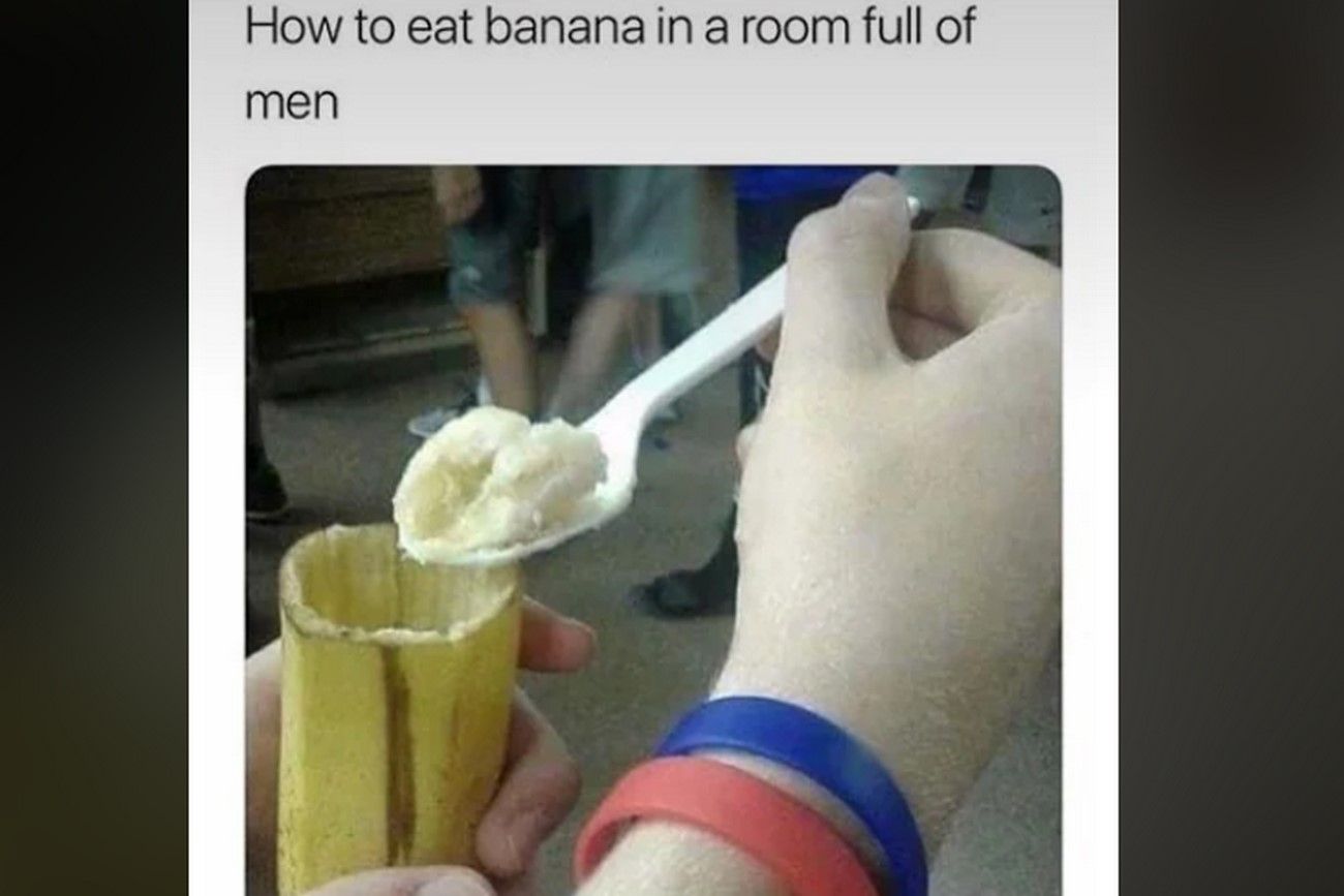 12. An original way to eat a banana that you didn't think of.jpg